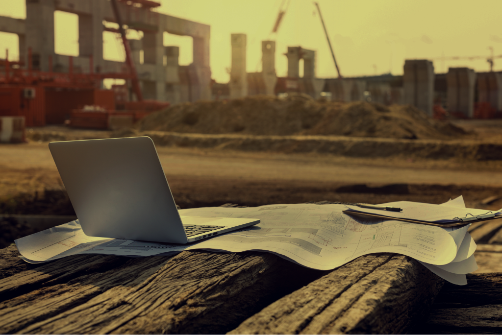 A busy construction site